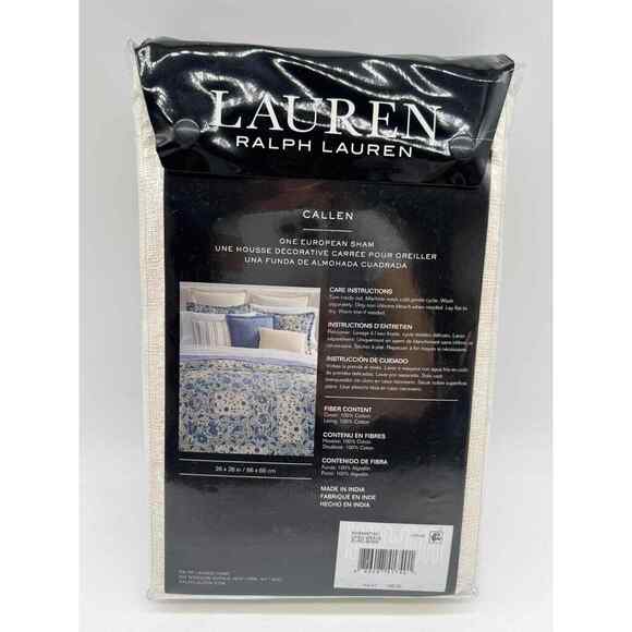 Lauren Ralph Lauren Callen EURO SHAM Cream 26" x 26" Open Weave $135 NWT., - Picture 12 of 12